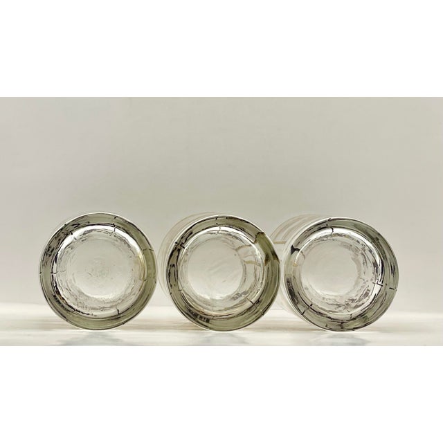 1950s Mid 20th Century Cherry Blossom Gold Glasse s- Set of Three For Sale - Image 5 of 9