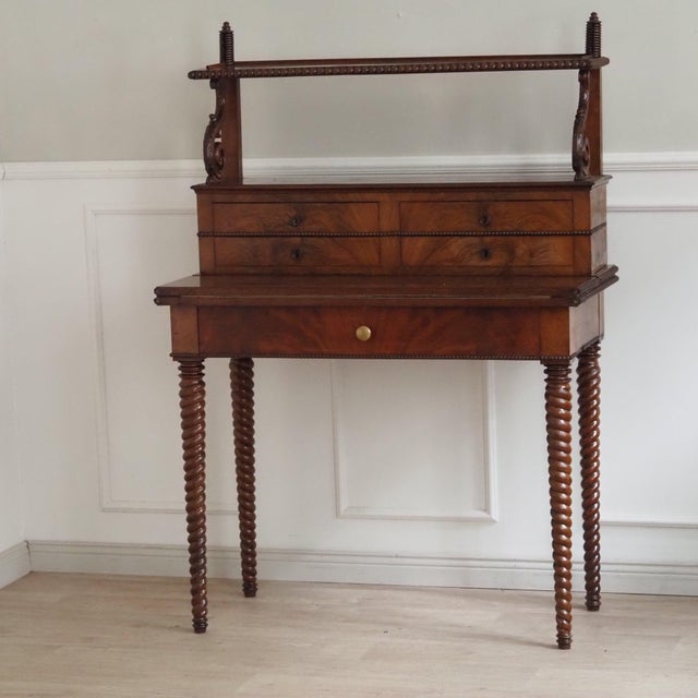 Antique Console Table with Secretary, 1890s For Sale - Image 9 of 18