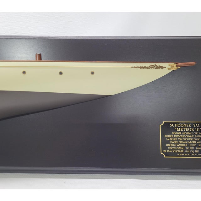 Fine Half Model of the Famous German Schooner Meteor III For Sale - Image 12 of 12