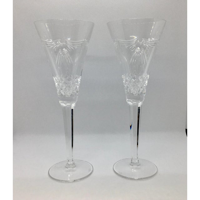 Waterford Millennium Collection Peace Toasting Flutes A Pair Chairish