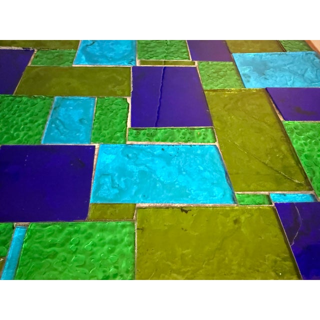 Sculpture Materials Mid Century Georges Briard Mosiac Glass Side Table For Sale - Image 7 of 12