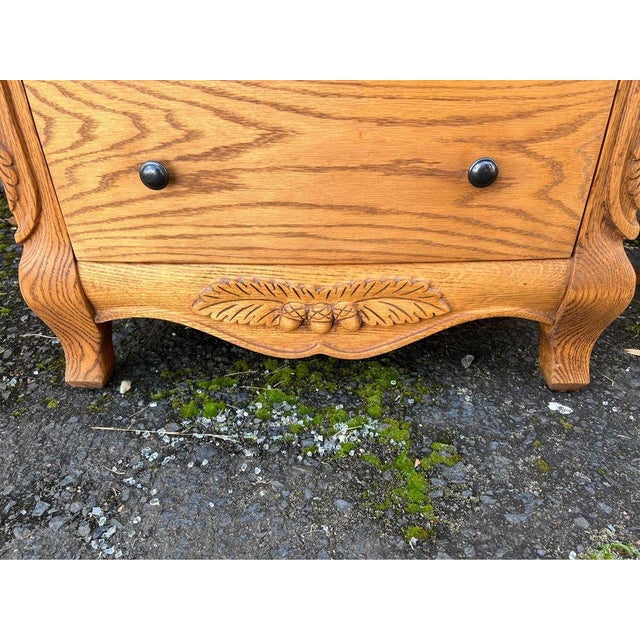 Late 20th Century Oakwood Interiors Co Pair Oak Style Carved