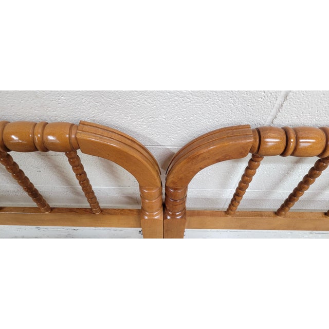 Brown Antique King Size Jenny Lind Headboard For Sale - Image 8 of 11