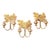 This lovely set of three golden wall lights from the hollywood regency era is one of a kind, with a design and a...