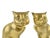 Metal Mid-Century Brass Sitting Cat Figurine Bookends - a Pair For Sale - Image 7 of 9
