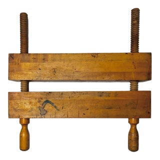 Vintage Professional Bookbinding Thick Block Finishing Press For Sale