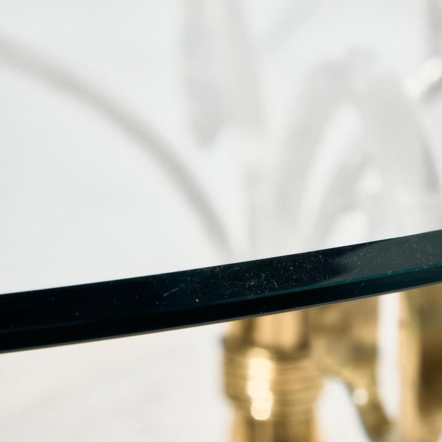 Brass and Glass Coffee Table, 1970s For Sale - Image 10 of 17