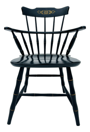 Vintage Nichols & Stone Black Stenciled Windsor Chair