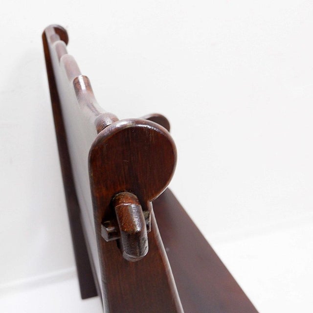 Vintage Wooden Church Bench, 20th Century For Sale - Image 6 of 15
