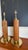 Mid Century Vintage Fluted Wood and Brass-Tone Neoclassical Column Table Lamps For Sale - Image 4 of 8