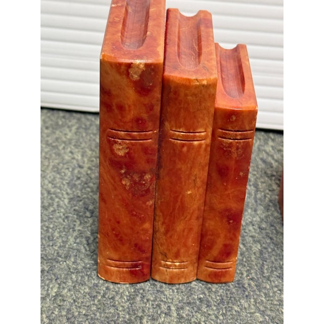 Gump’s San Francisco Marble Bookends, Pair For Sale - Image 9 of 12