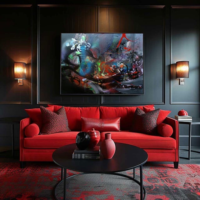 " Ruster in the night " acrylic painting on canvas, varnished, large size: 90 x 70 cm