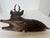 Wood Vintage Black Forest Style Hand Carved Wood Stag Deer Sculpture With Antlers For Sale - Image 7 of 12