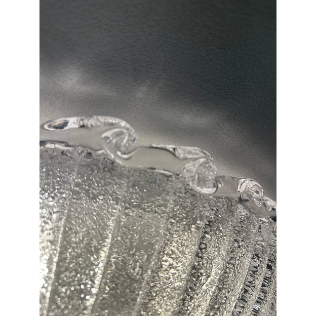 2020s Traditional Italian White Graniglia" Budino"Murano Glass Flush Mount in 70' Style For Sale - Image 5 of 10