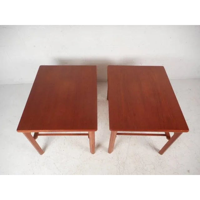 Pair of Danish Modern Teak End Tables by Mobelfabrikken Toften For Sale - Image 4 of 9