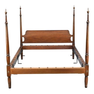 Mid 20th Century Kittinger Cw-58 Colonial Williamsburg Mahogany Four Poster Double Bed For Sale