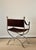 Maison Jansen Hollywood Regency Steel, Brass and Leather Savonarola Chair in the style of Maison Jansen, 1960s For Sale - Image 4 of 7