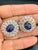 Chantecler 12 Ct Sapphire 22 Ct Diamond VS/E-F Color Ring & Earring Set 18 KYG For Sale - Image 4 of 18