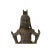 Vintage Iron Metal Finish Rustic General Guan Warrior Worship Small Figure For Sale In San Francisco - Image 6 of 7