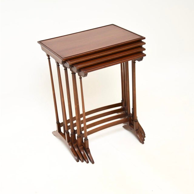 Antique Georgian Style Nesting Tables, 1900, Set of 4 For Sale - Image 11 of 11