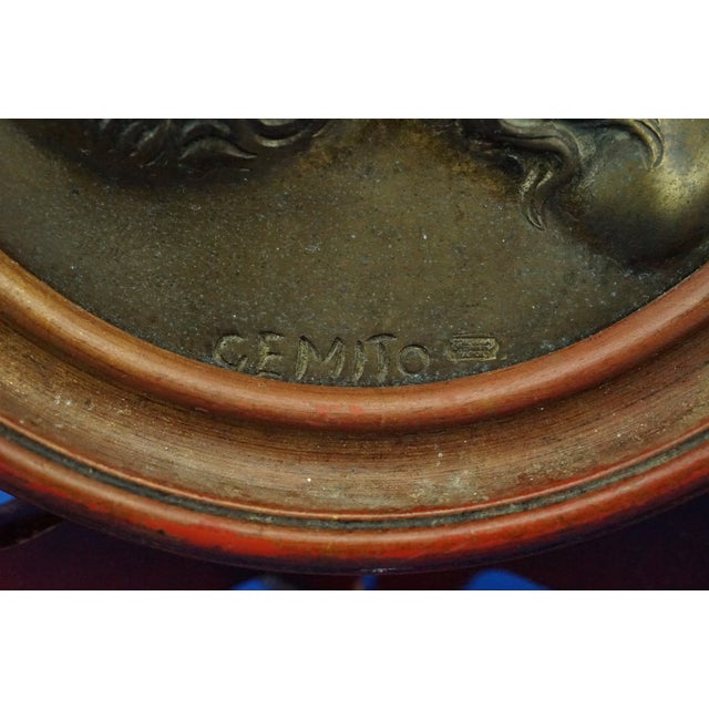 Antique Bronze Plaque Medallion by Vincenzo Gemito, 1890s For Sale - Image 13 of 18
