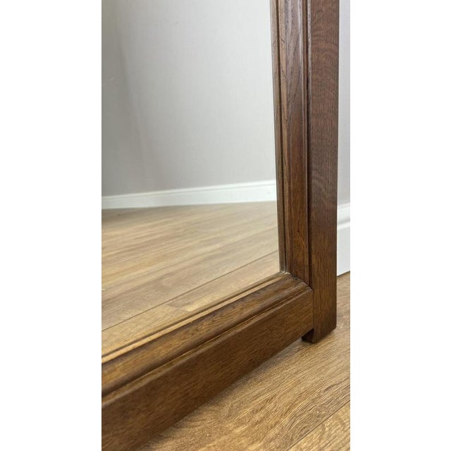 Vintage French Oak Wall Mirror For Sale - Image 4 of 9
