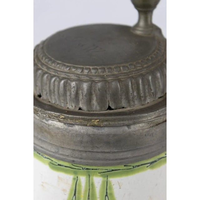 Antique Beer Mug with Floral Decorations For Sale - Image 3 of 11