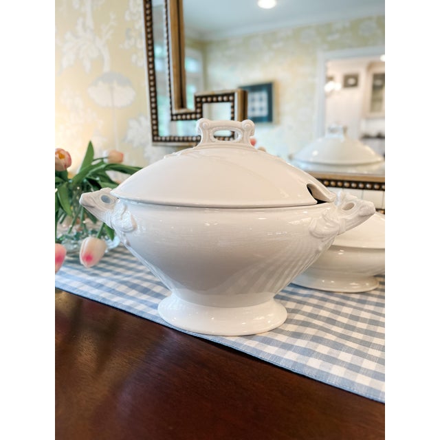 Antique Maddock & Co. Large Ironstone Soup Tureen Chairish