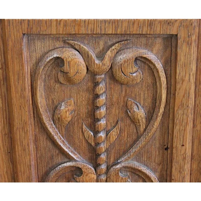 Wood Set of Renaissance Style Caquetoires Armchairs in Blond Oak, Late 19th Century For Sale - Image 7 of 18