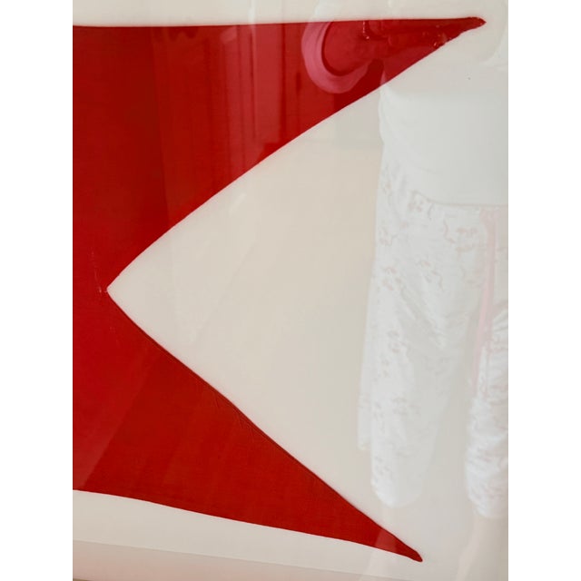 Blue Framed Antique Signal Flags-Set of 3 For Sale - Image 8 of 15