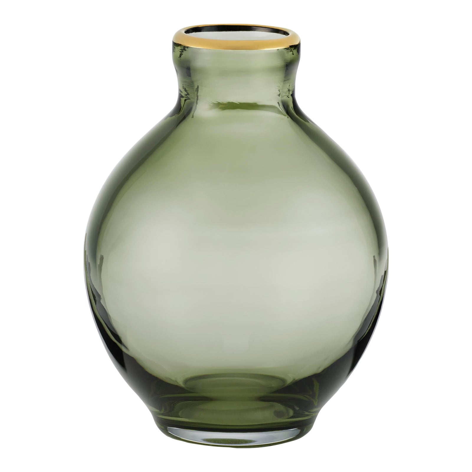 AERIN Sancia Plum Glass Vase, Fern Chairish