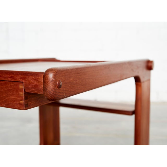 Mid-Cenntury C-Shaped Bar Trolley in Teak by K.T. Møbler, 1960s For Sale - Image 6 of 14