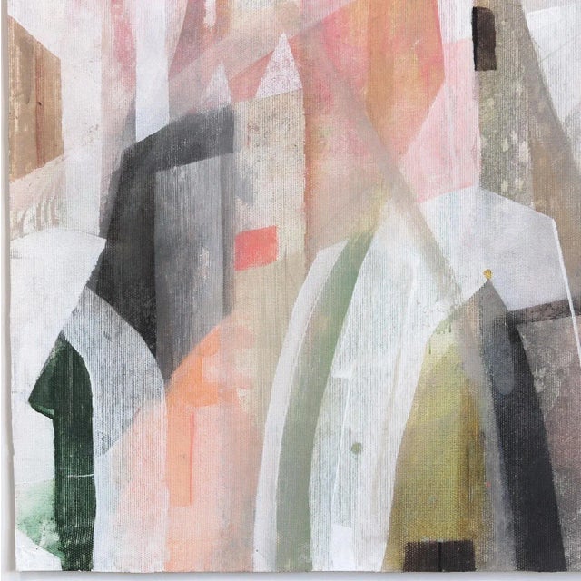 Antibes 2 - Framed Contemporary Neutral Tones Original Acrylic Painting on Canvas by Swedish Artist Maria C Bernhardsson For Sale - Image 4 of 9