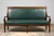 Traditional Early 19th Century French Empire Walnut Sofa in Forest Green For Sale - Image 3 of 18
