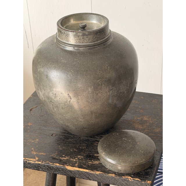 Gray Early 20th Century Cast Zinc Vase or Urn For Sale - Image 8 of 12