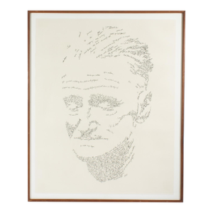 1977 “James Joyce as Ulysses” Word Portrait Serigraph Print by John Sokol