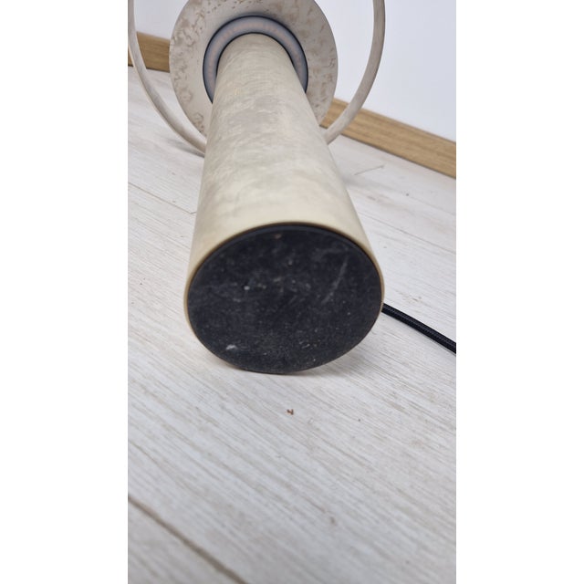 Mod Circle Table Lamp in Silver Metal by Massimo Tonnettos for Venicem For Sale - Image 12 of 14