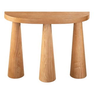 Alinda Half Moon Console Table with Free Form Mirror For Sale