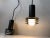 Contemporary Small Minimalist Black Pendant Lamps from Lyfa, Denmark 1970s, Set of 2 For Sale - Image 3 of 5
