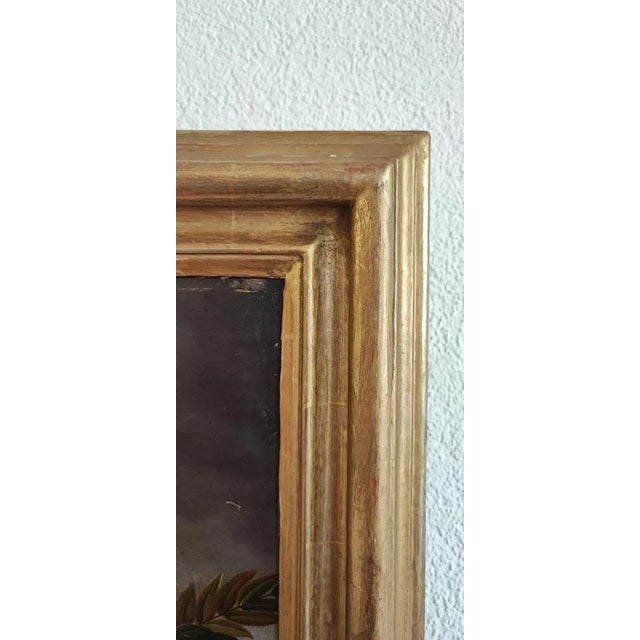 Wood C.B. Hjortdal, Couple d'Oiseaux sur une Branche Fruitée, Oil on Wood, Framed For Sale - Image 7 of 11