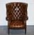 Hand-Dyed Leather Chesterfield Porter's Wingback Armchair For Sale - Image 3 of 18