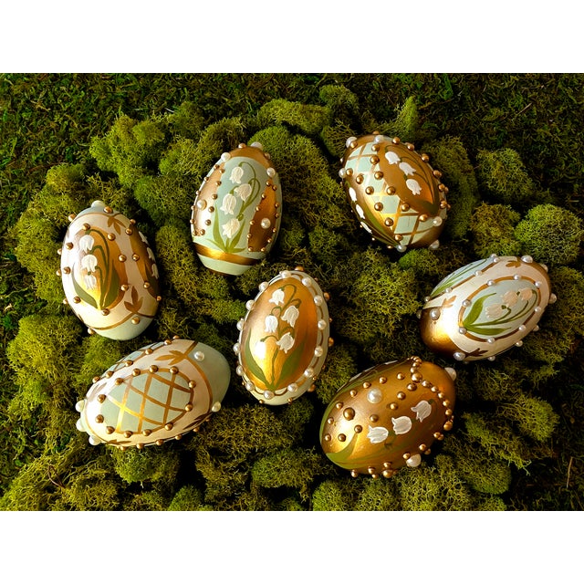 2020s Victoria Magazine Hand-Painted Easter Egg "Style B" For Sale - Image 5 of 6