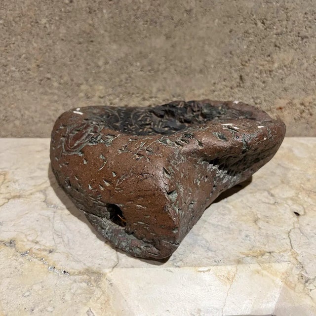 Brown 1970s Studio Art Pottery Abstract Vase Sculpture For Sale - Image 8 of 10