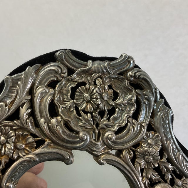 1980s After a XIX - C. Rare Gem Silver Victorian Mirror , One of a Kind. For Sale - Image 5 of 18