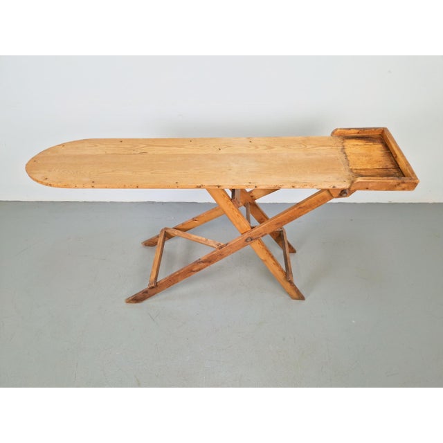 Brown Antique Wooden Folding Ironing Board, 1920s For Sale - Image 8 of 9