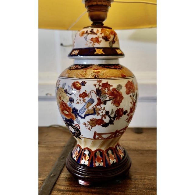 1930s Imari Vase Lamp and Bowl with Cover, 1930s, Set of 2 For Sale - Image 5 of 9