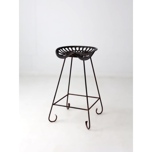 Antique Deering Tractor Seat Stool For Sale - Image 10 of 12