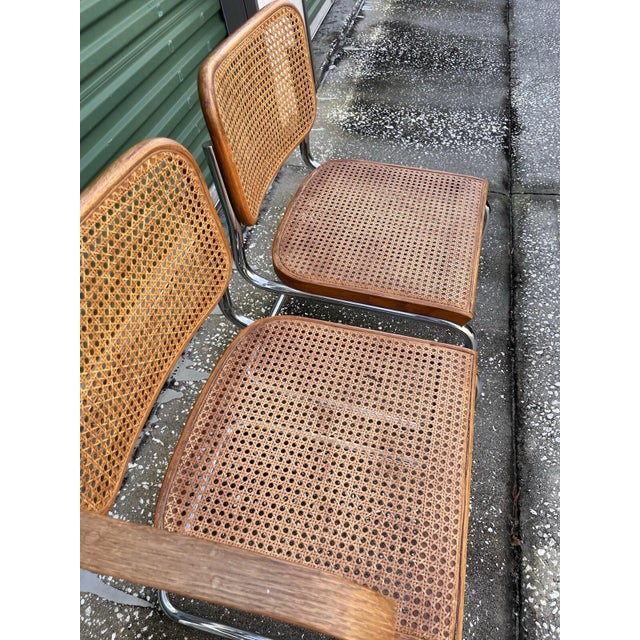 1970s Klaus Nienkamper Knoll International Vintage Cantilever Chairs, Chrome Tube Cane For Sale - Image 5 of 12