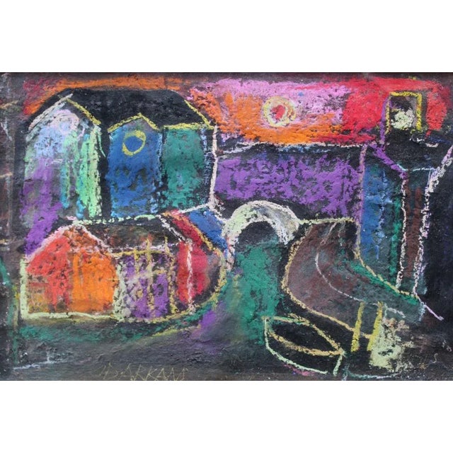 Paper Georgs Barkans, The Vision of St. John, Pastel on Paper For Sale - Image 7 of 7