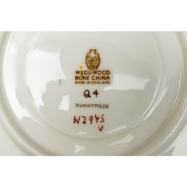 Cream Mid 20th Century Wedgwood England Runnymede Cream Bone China Cream Soup Bowls & Saucers Set- 8 Pieces For Sale - Image 8 of 8